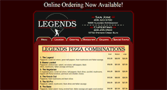 Desktop Screenshot of legends-pizza.com